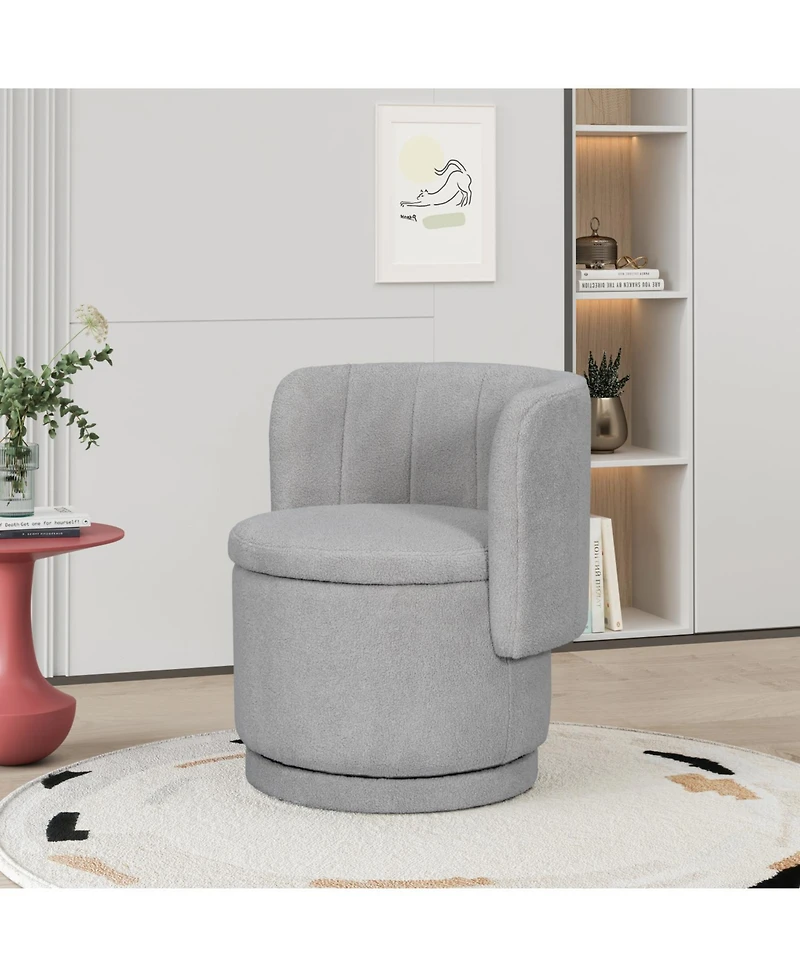 Streamdale Furniture Streamdale 360 Degree Swivel Back Sofa Chair With Storage Space