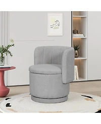 Streamdale Furniture Streamdale 360 Degree Swivel Back Sofa Chair With Storage Space
