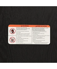 Streamdale Furniture Streamdale Lighted Glass Curio Cabinet - 2-Door Display, Drawer, Bulb - Black