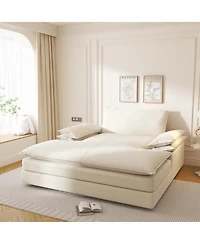 Streamdale Furniture Oversized Double Chaise Lounge, Deep Seat, Chenille Sofa, Large Pillows,