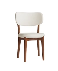 Streamdale Modern White Pu Leather Dining Chairs (Set of 2)