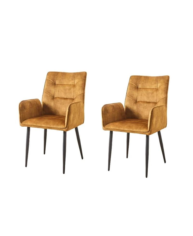 Streamdale Furniture Velvet Dining Chairs (Set of 2)