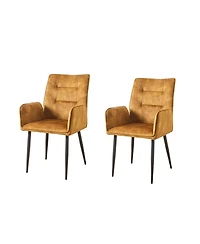 Streamdale Furniture Velvet Dining Chairs (Set of 2)