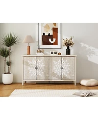 Streamdale Furniture Modern Sideboard Buffet Cabinet with 4 Doors & Adjustable Shelves