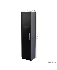 Streamdale Furniture Stackable Wall Storage Cabinet in Black