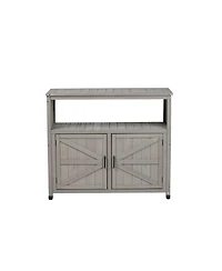 Streamdale Furniture Wooden Patio Bar Table Set with Storage