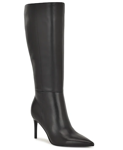 Nine West Women's Cook Wide Calf Tall Stiletto Dress Boots