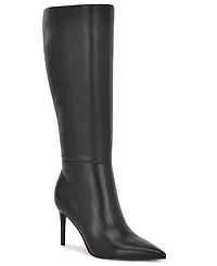 Nine West Women's Cook Wide Calf Tall Stiletto Dress Boots