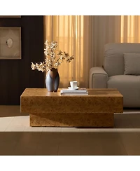 Streamdale Furniture Faux Burl Wood Coffee Table - Mid-Century Modern