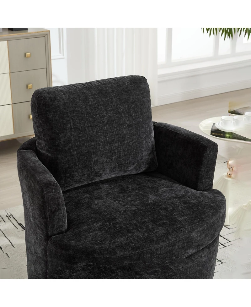Streamdale Furniture 360 Swivel Chenille Chair- Comfortable, Breathable