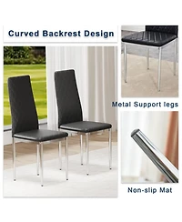 Streamdale Furniture Leather Reception/Conference Chairs - Black (8 Sets)