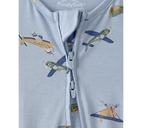 Carter's Baby Boys' Plane Print 2-Way Zip Sleep and Play Pajama