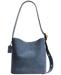 Coach Bleecker Medium Suede Bucket Bag