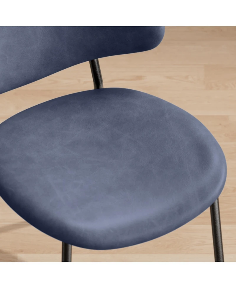 Streamdale Furniture Pu Leather Dining Chairs