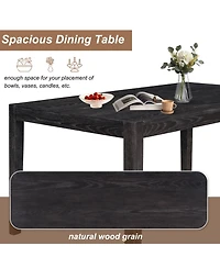 Streamdale Furniture Retro 7-Piece Dining Table Set for 6 (Espresso