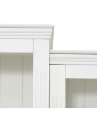 Streamdale Furniture 78.75" Led Bookcase Display Cabinet