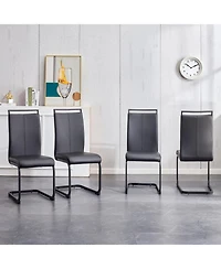 Streamdale Furniture Modern Faux Leather Dining Chair Set of 4
