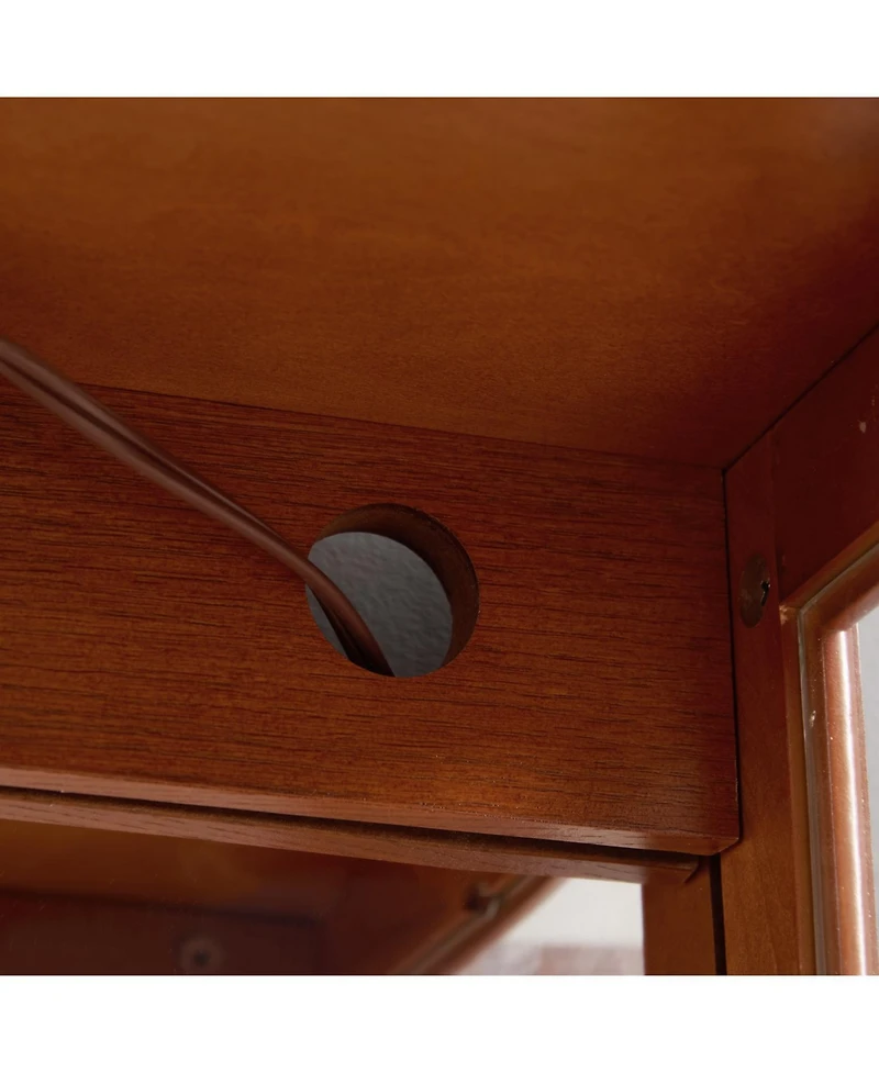 Streamdale Furniture Lighted Glass Display Cabinet