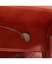 Streamdale Furniture Lighted Cherry Glass Display Cabinet