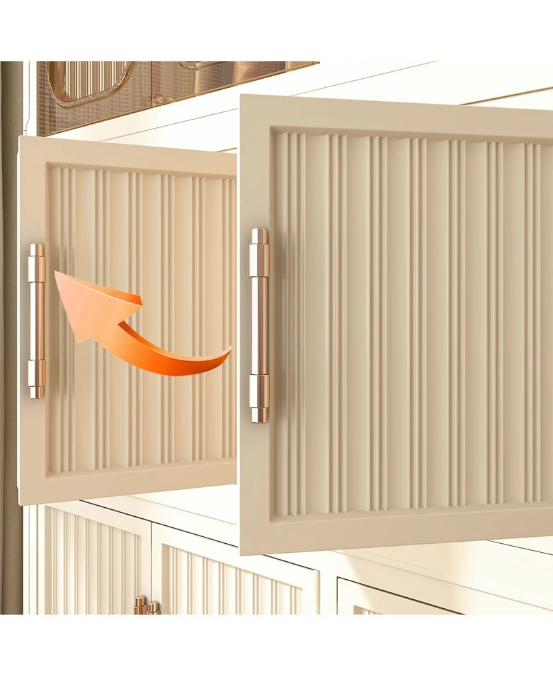 Streamdale Furniture Portable Wardrobe Closet Organizer - 9 Cubes & Rod White