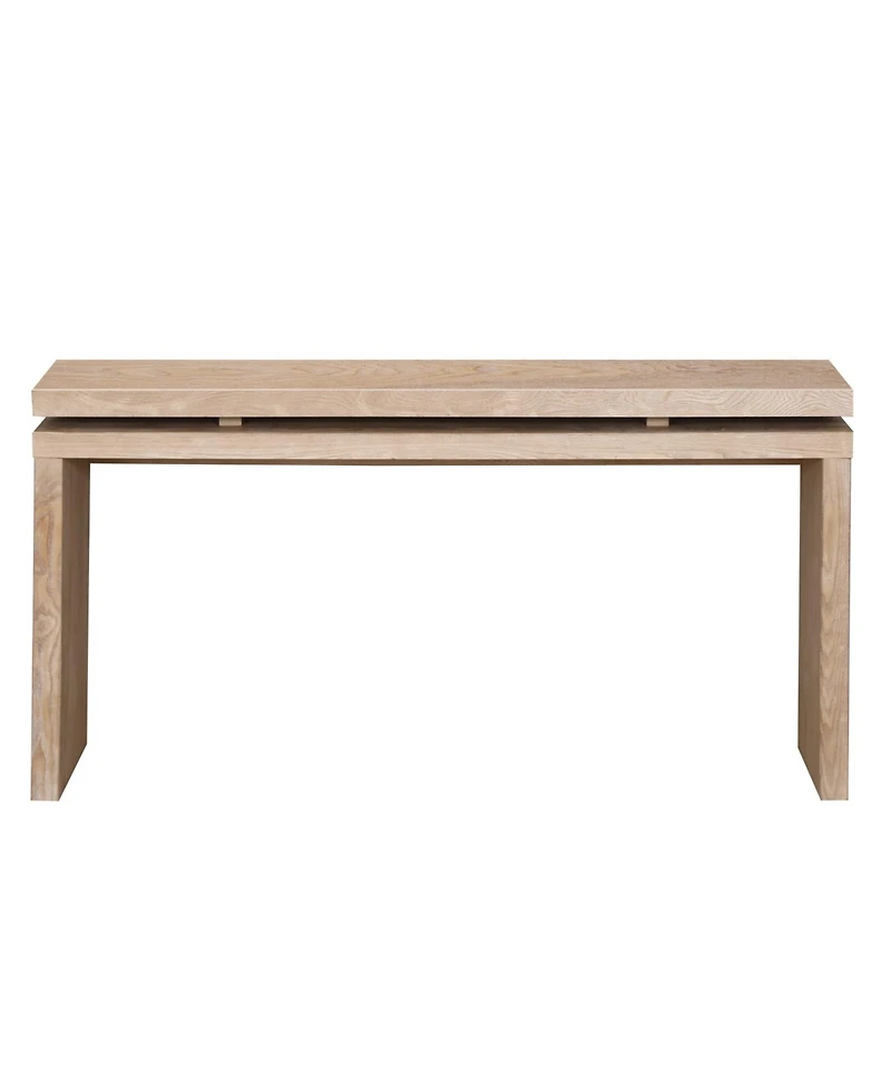 Streamdale Furniture Streamdale 60" Antique Natural Farmhouse Console Table