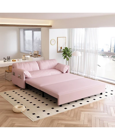 Streamdale Furniture Streamdale 63.8" Pull Out Sofa Bed with Storage for Small Spaces