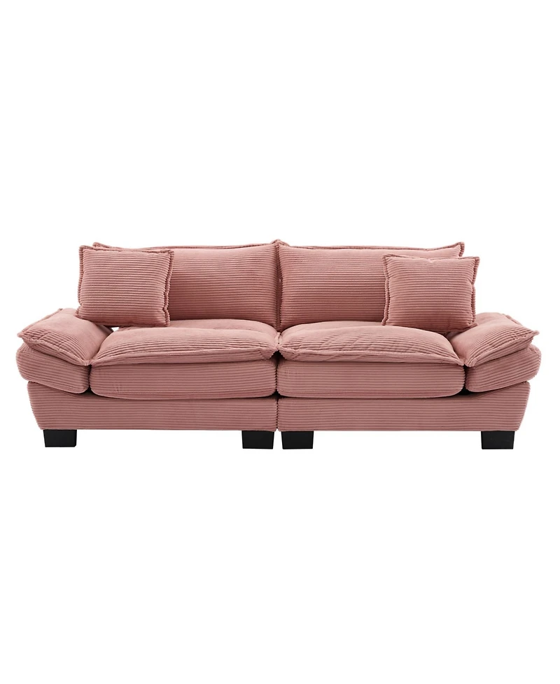 Streamdale Furniture Streamdale Corduroy Sofa Sleeper with Comfy Cushions