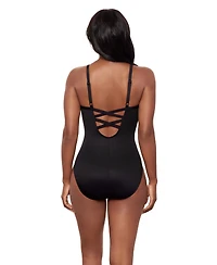 Miraclesuit Women's V-Neck Fiore Di Luna Temptation One-Piece Swimsuit