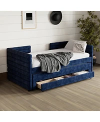 Streamdale Furniture Streamdale Twin Upholstered Daybed with Trundle & 3 Drawers