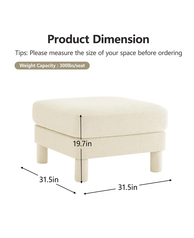 Streamdale Furniture Lucas Ottoman Polyester