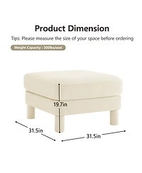 Streamdale Furniture Lucas Ottoman Polyester