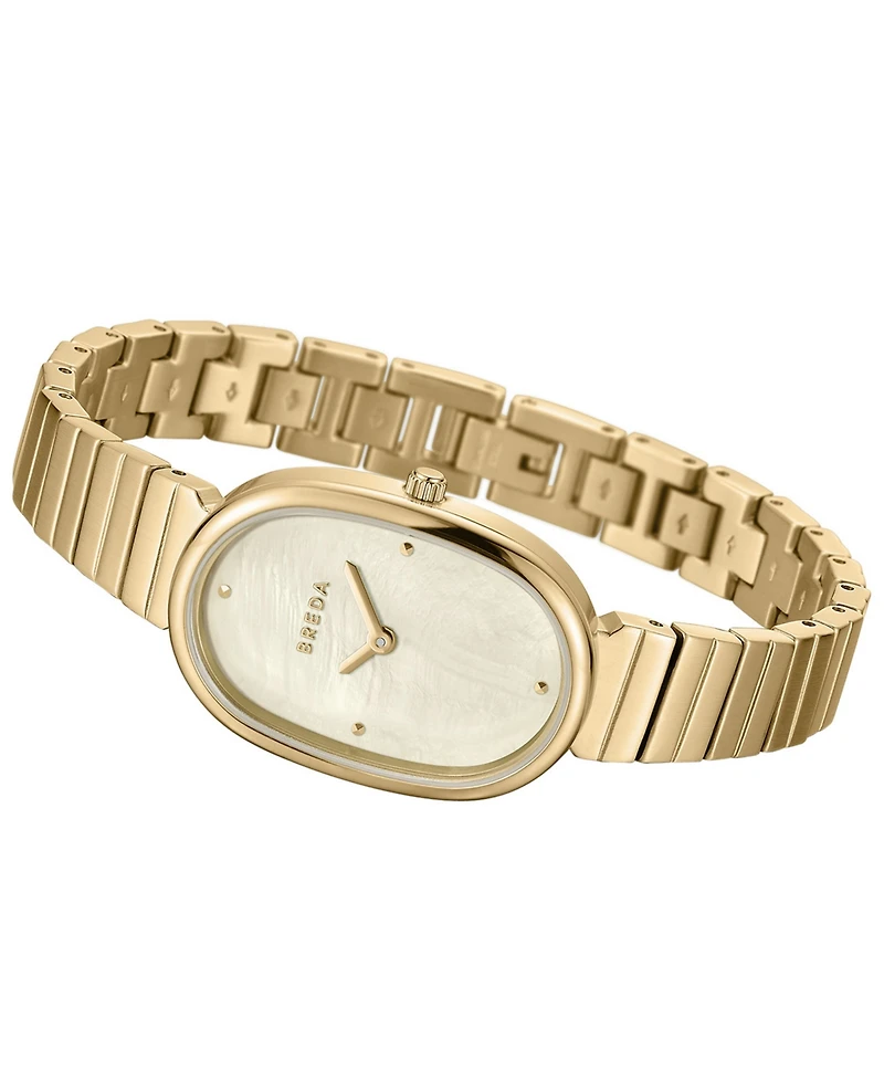 Breda Women's 'Jane' Gold Stainless Steel Bracelet Watch
