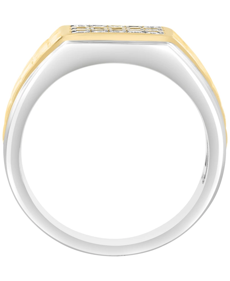 Effy Collection Men's Lab Grown Diamond Ring (3/8 ct. t.w.) in Sterling Silver