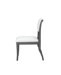 Streamdale Furniture Oak Gray Upholstered Dining Chairs (Set of 2)