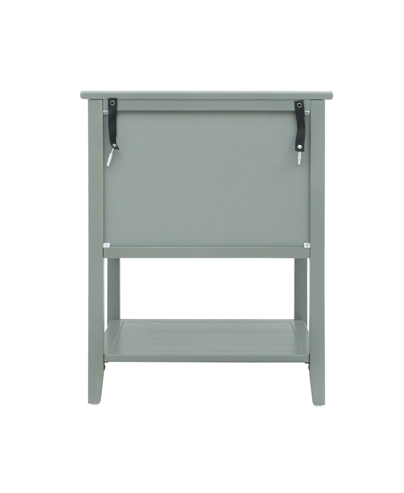 Streamdale Furniture + 2-Drawer + Wood + Storage + End Table