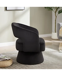 Streamdale Furniture Velvet Swivel Accent Chair