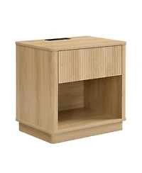 Streamdale Furniture Streamdale Nightstand with Outlet, Usb, Drawer - Modern Bedside Table
