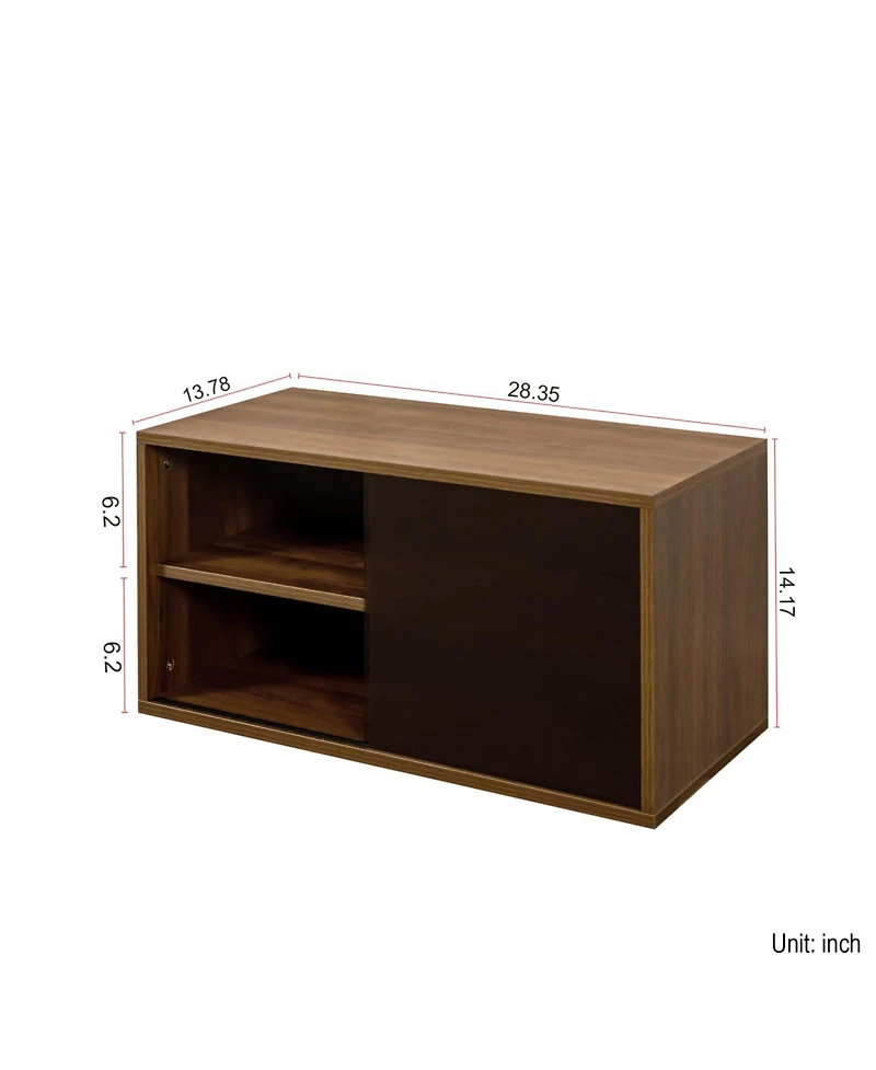 Streamdale Furniture + 24"x12"x30" + Engineered Wood + Stackable Mounted + Storage Cabinet