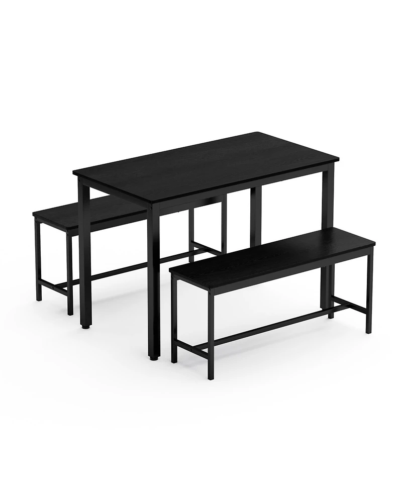 Streamdale Furniture Industrial Dining & Bar Set with Benches