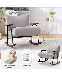 Streamdale Modern Accent Chair Arm Chair Living Room Rocking Chair Metal Frame