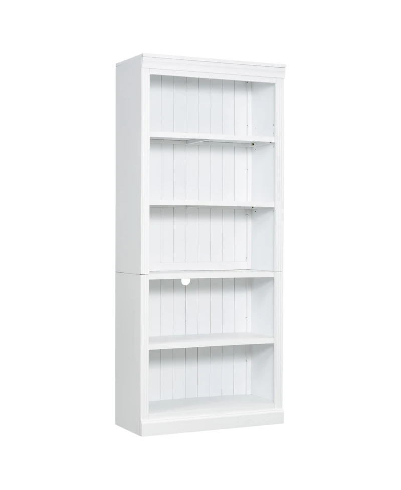 Streamdale Furniture 83.4'' 5-Tier Bookcase with Light and Adjustable Shelves