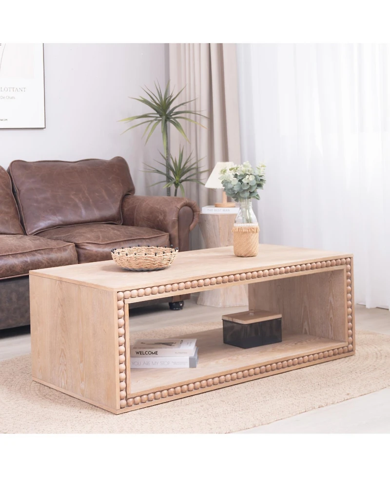 Streamdale Furniture Streamdale Rustic Beaded Edge Coffee Table