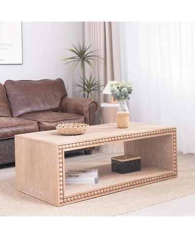 Streamdale Furniture Streamdale Rustic Beaded Edge Coffee Table