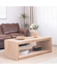 Streamdale Furniture Streamdale Rustic Beaded Edge Coffee Table
