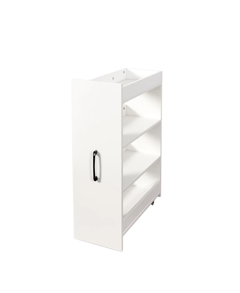 Streamdale Furniture 70.87" Display Cabinet, 4-Tier Pull-Out Shelf, 2 Glass Doors