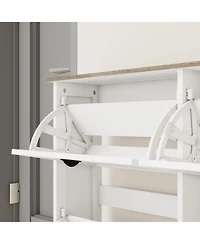 Streamdale FurnitureShoe Storage Cabinet - 3 Flip Drawers, 1 Drawer - Antique White