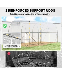 Outsunny Hoop house with Support Rods, Walk-in house,
