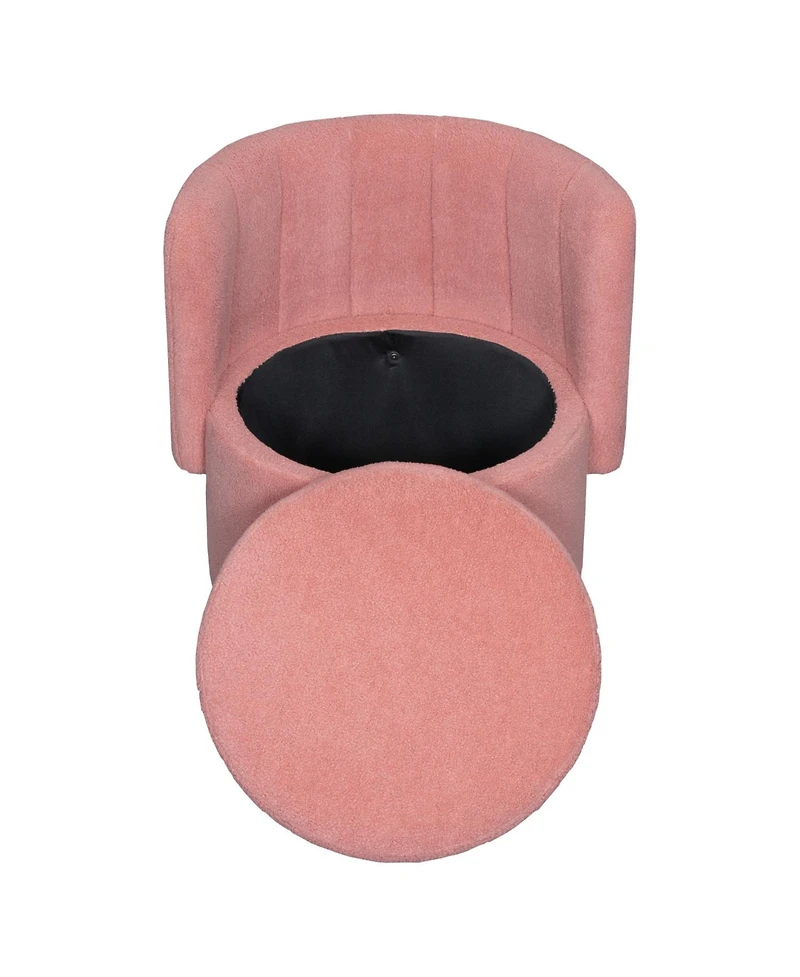 Streamdale Furniture Streamdale 360 Degree Swivel Back Sofa Chair With Storage Space, Suitable For Bedroom and Living Room