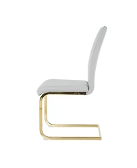 Streamdale Furniture Modern Glass Circle Table & Grey Pu Dining Chair Set (5)