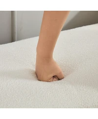 Streamdale Furniture + 1 Pc. + Ivory Boucle + Elegant Upholstered + Bench/Daybed